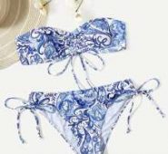 Paisley Print Bikini Swimsuit