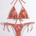 Paisley Print Bikini Swimsuit