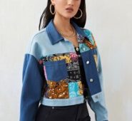 Paisley Print Drop Shoulder Button Front Jacket