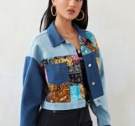 Paisley Print Drop Shoulder Button Front Jacket