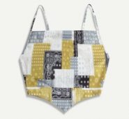 Paisley & Patchwork Print Hanky Hem Cami Top