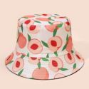 Peach Print Reversible Bucket Hat