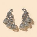 Peacock Bell Round Ball Tassel Drop Jhumka Earrings