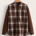 Plaid Button Front Overshirt