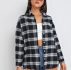 Plaid Button Through Blouse