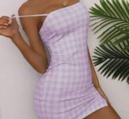 Plaid Cami Bodycon Mini Dress