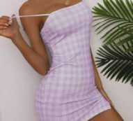 Plaid Cami Bodycon Mini Dress