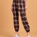 Plaid Cargo Joggers