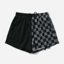 Plaid Drawstring Shorts