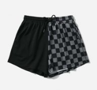 Plaid Drawstring Shorts
