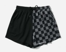 Plaid Drawstring Shorts