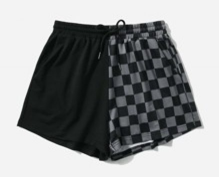 Plaid Drawstring Shorts