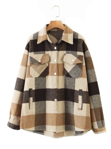 Plaid Flap Pocket Overshirt