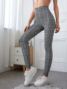 Plaid High Rise Leggings