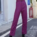 Plaid High Waist Pants