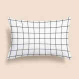 Plaid Lumbar Pillow Cover Without Filler