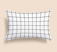 Plaid Lumbar Pillow Cover Without Filler