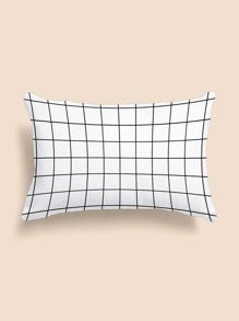 Plaid Lumbar Pillow Cover Without Filler