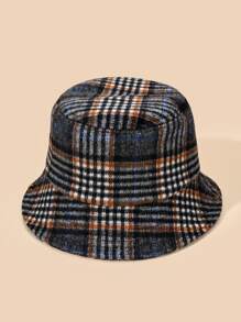 Plaid Pattern Bucket Hat