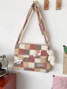 Plaid Pattern Shoulder Bag