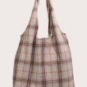 Plaid Pattern Tote Bag