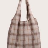Plaid Pattern Tote Bag