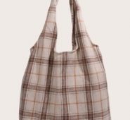 Plaid Pattern Tote Bag