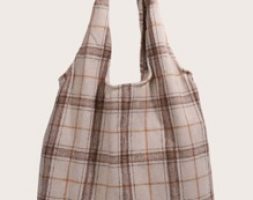 Plaid Pattern Tote Bag