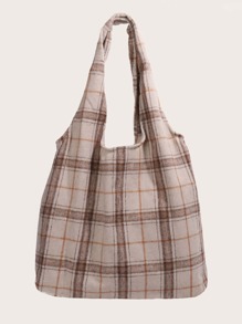 Plaid Pattern Tote Bag