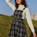 Plaid Pinafore Dress