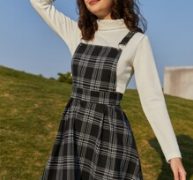 Plaid Pinafore Dress