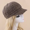 Plaid Print Baker Boy Cap