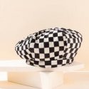 Plaid Print Beret