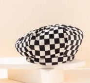 Plaid Print Beret