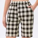 Plaid Print Bermuda Shorts