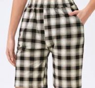 Plaid Print Bermuda Shorts