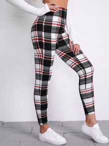 Plaid Print Leggings