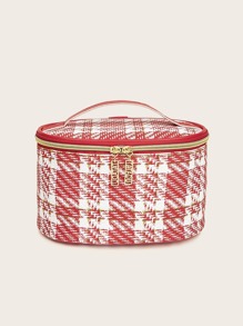 Plaid Print Makeup Bag