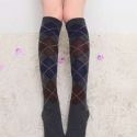 Plaid Print Over The Calf Socks