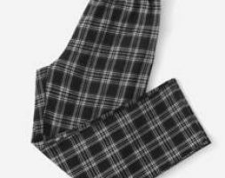 Plaid Print Pants