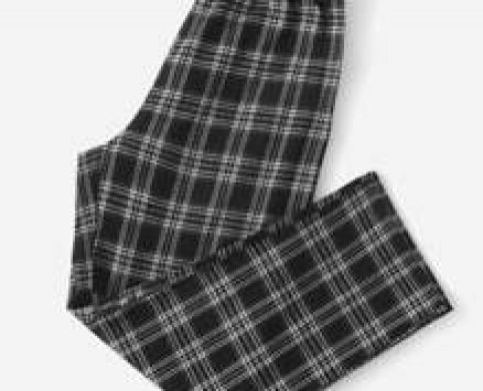 Plaid Print Pants