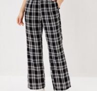 Plaid Print Pants