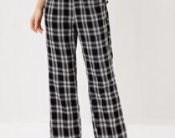 Plaid Print Pants