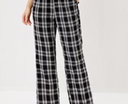 Plaid Print Pants