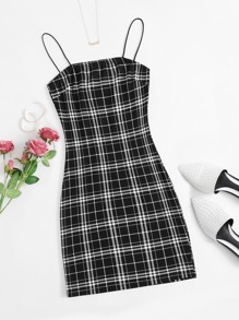 Plaid Slip Dress