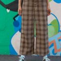 Plaid Straight Leg Pants