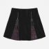 Plaid Zipper Front Skirt