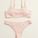 Plain Cami Bikini Swimsuit