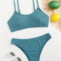 Plain Cami Bikini Swimsuit