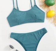 Plain Cami Bikini Swimsuit